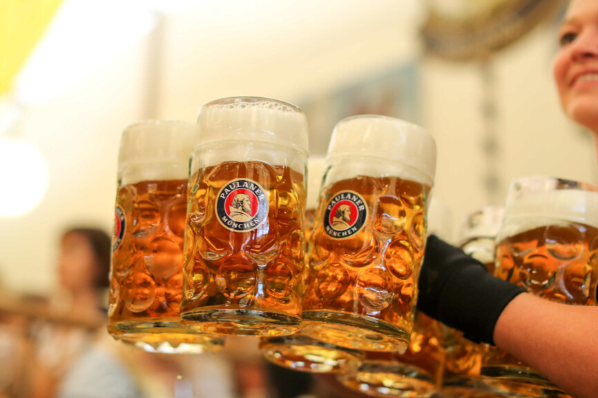 Biermarken: Paulaner Maas auf dem Münchner Oktoberfest