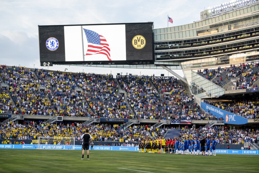 Im Rahmen seiner US-Tour traf der BVB im Sommer 2023 auch auf Chelsea. (Foto: Borussia Dortmund)